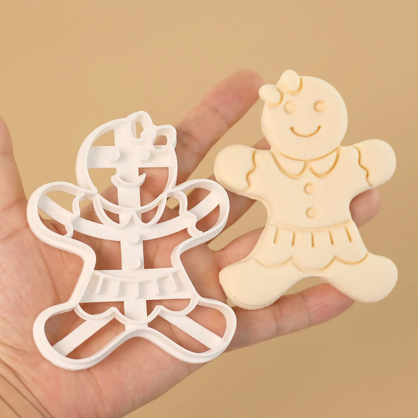 1 قطعة/4 قطعة مجموعة عيد الميلاد الزنجبيل رجل قاطعة البسكوت قالب لخبز الجبن فندان-هدايا لعيد الشكر وديكور عيد الميلاد #4
