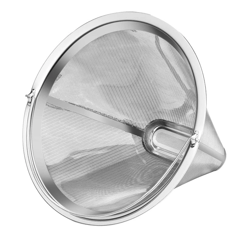 Cone Coffee Coffee Filter Reusable Stainless Steel Material with Handle