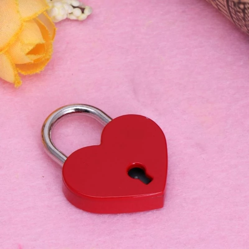 Металл для пожелания Lock Mini Heart Archaize Padcons с ключевой ювелирной коробкой декоративный замок для любовников, девочек,