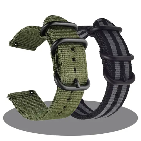 20mm Watch Band for Samsung Galaxy Active 1 2 40mm 44mm/Gear Sport Correa For Galaxy Watch SM-R810 42m/3 41mm Nylon Watch Strap