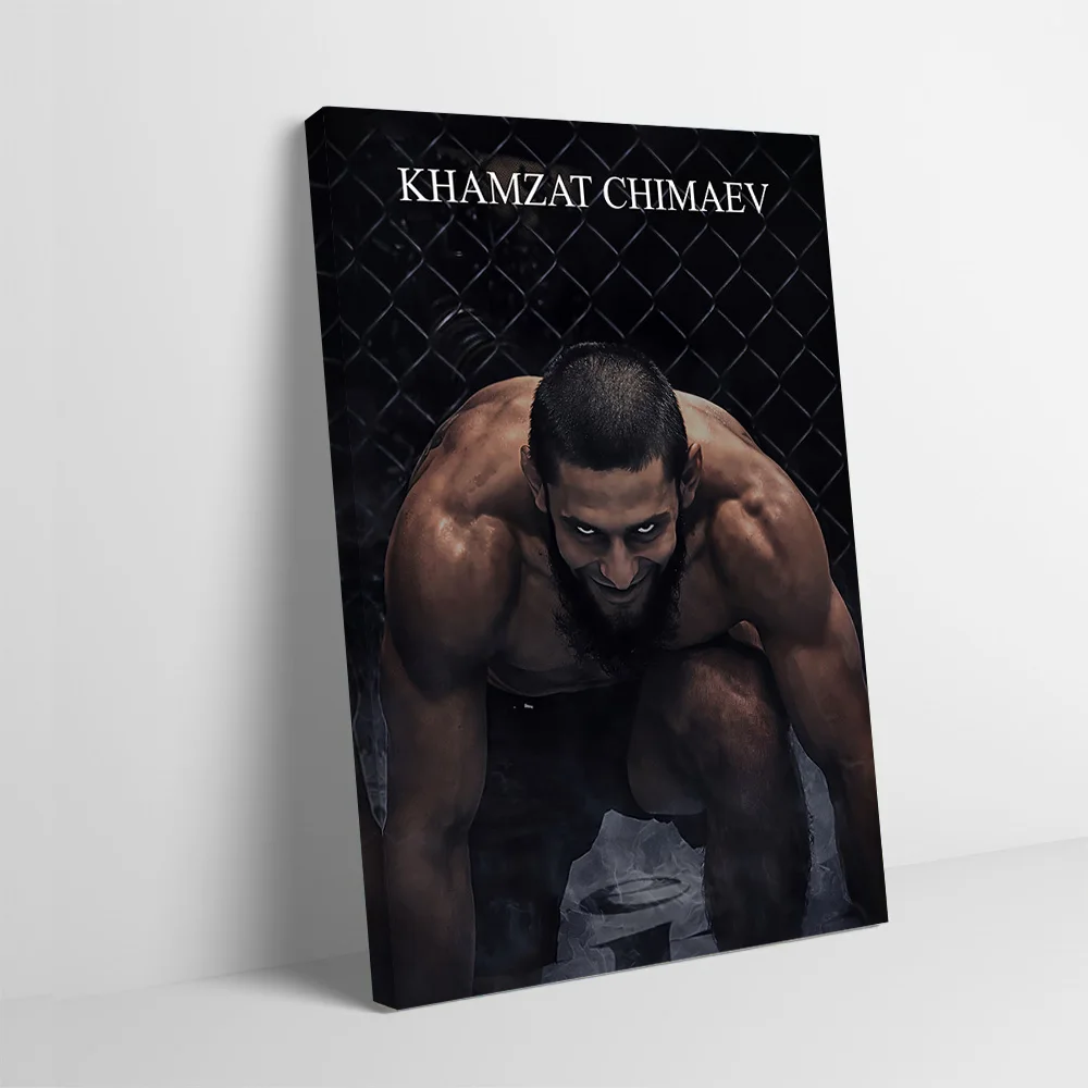 Постер «Relentless Focus» с изображением Кхамзата Чимаева, настраиваемая печатная картина на холсте, настенное искусство, подарок для украшения комнаты, настенный декор, настенная роспись