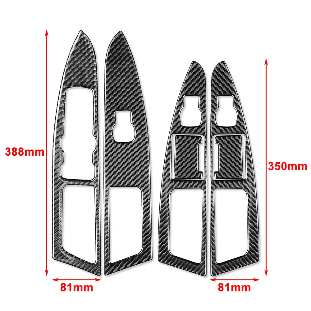 6 Pcs Car Window Lift Panel Switch Cover Decoration Trim For Ford Fusion Mondeo 2013 2014 2015 2016 2017 Left-Hand Drive Only