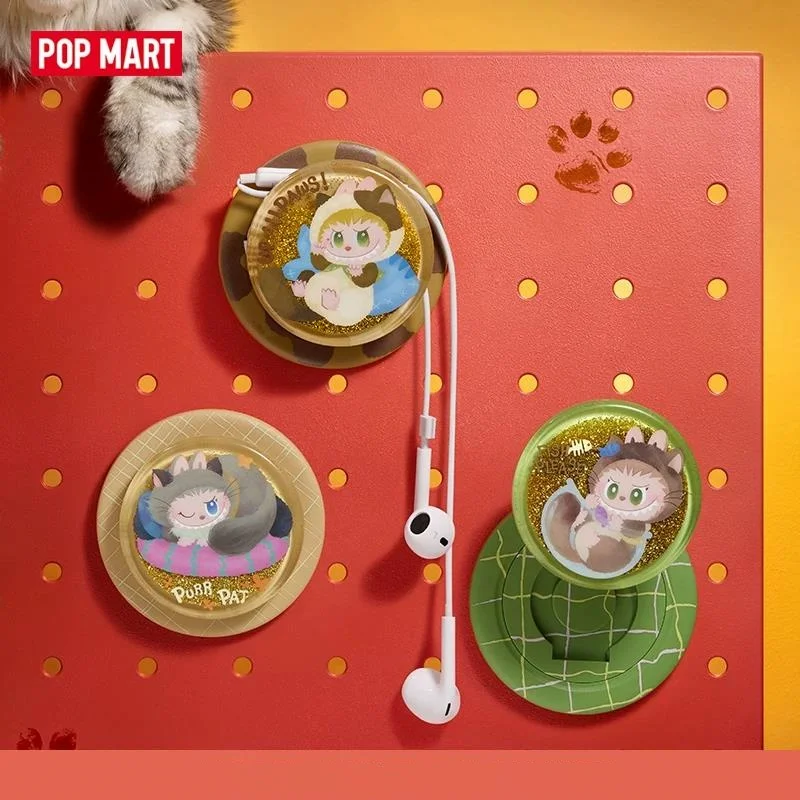 POP MART LABUBU THE MONSTERS CAT MODE ON Series Magnetic Phone Holder Mystery Box Genuine Blind Box Guess Toys Bag Ornament - view 4