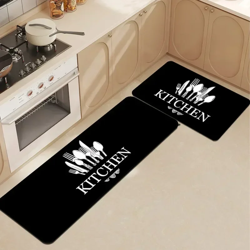 

Kitchen Waterproof Carpet Pvc Leather Non-slip Oil-proof Floor Mat Home Decoration Rug Kitchenware Pattern Alfombra De Cocina