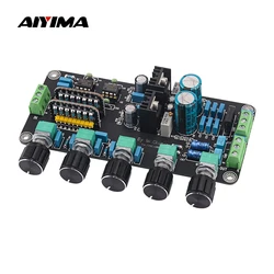 AIYIMA-pré-amplificador Tom Board, OP AMP estéreo pré-amplificador, Volume Control, Super OPA2604, AD827JN, LM317 + LM337, UPC4570C