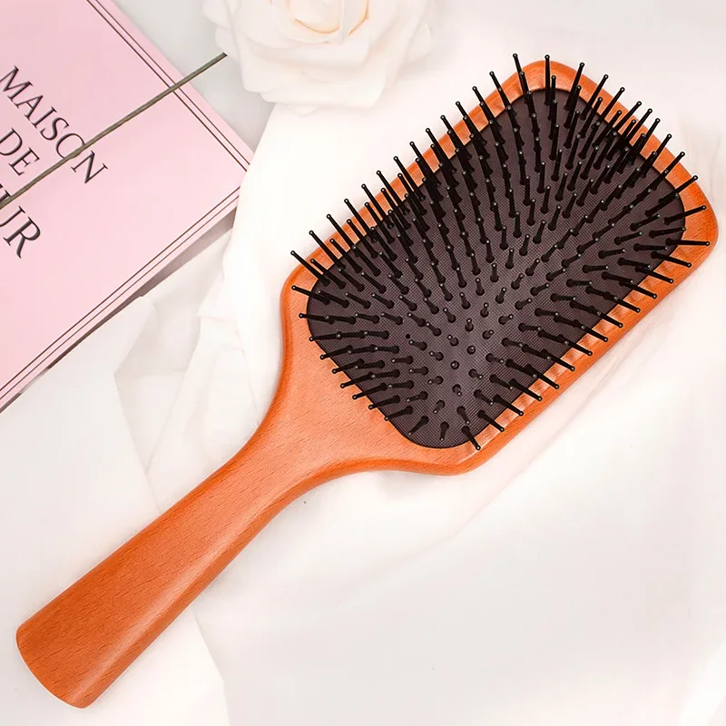 

1PC Wood Comb Professional Healthy Paddle Cushion Hair Loss Massage Brush Hairbrush Comb Scalp Hair Care Healthy bamboo comb