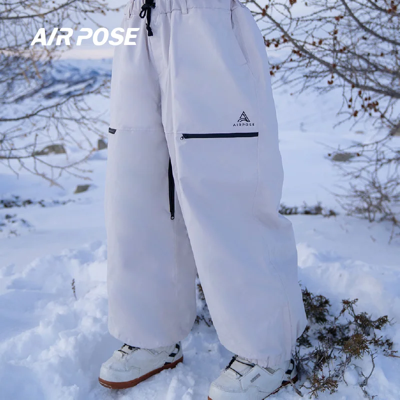 

AIRPOSE-Waterproof Fleece Lined Cargo Pants For Men And Women, Hiking, Climbing, Camping, Snowboard, Ski, Outdoor, Winter