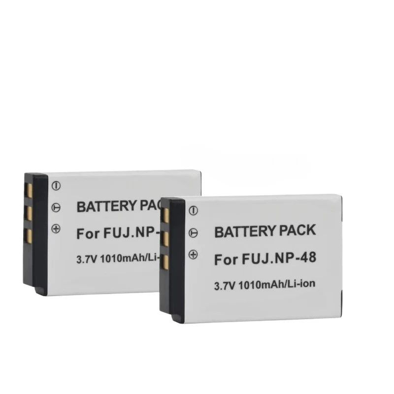 Para Fuji XQ1 y para cámara Fuji XQ2 batería recargable de iones de litio 1010mAh NP-48 2 uds