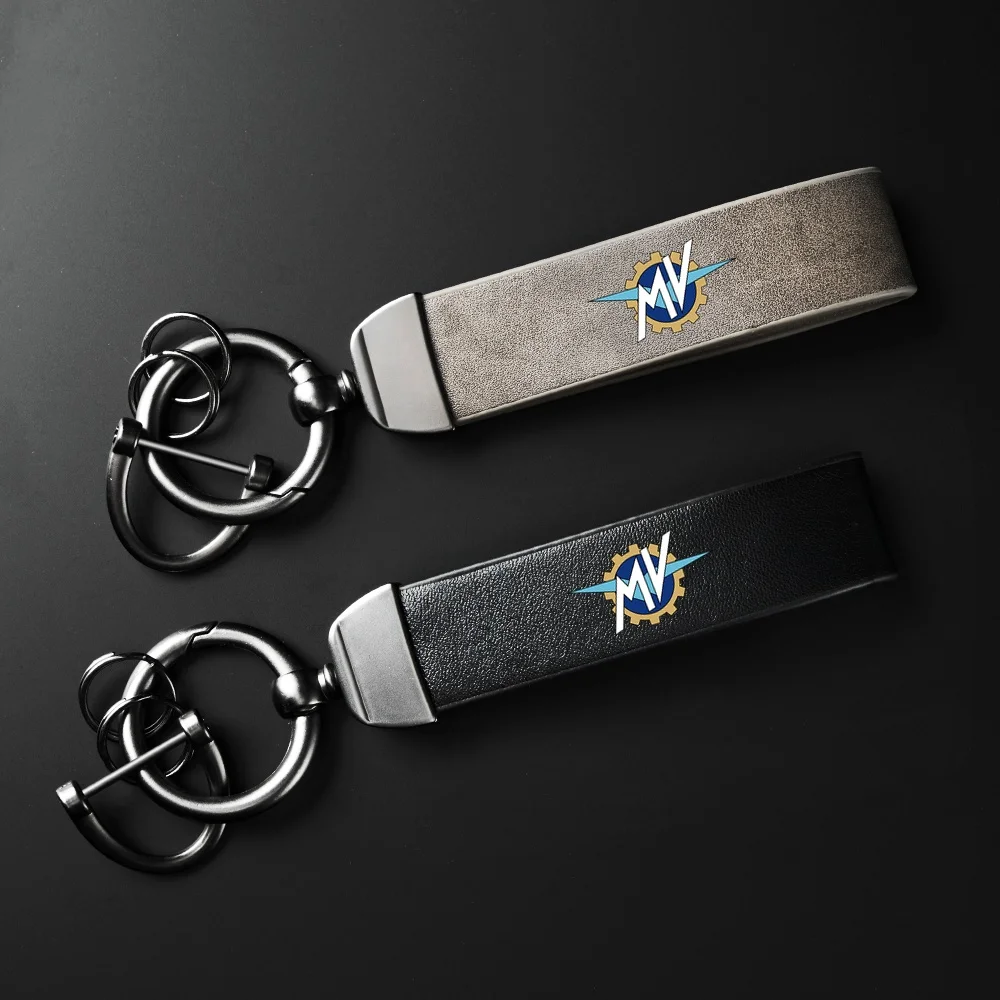 Für MV Agusta F3 675 800 Brutale 800 1000 Ultra HD Bedrucktes Logo Kohlefaser-Textur Halter Metall Leder Schlüsselanhänger Neu