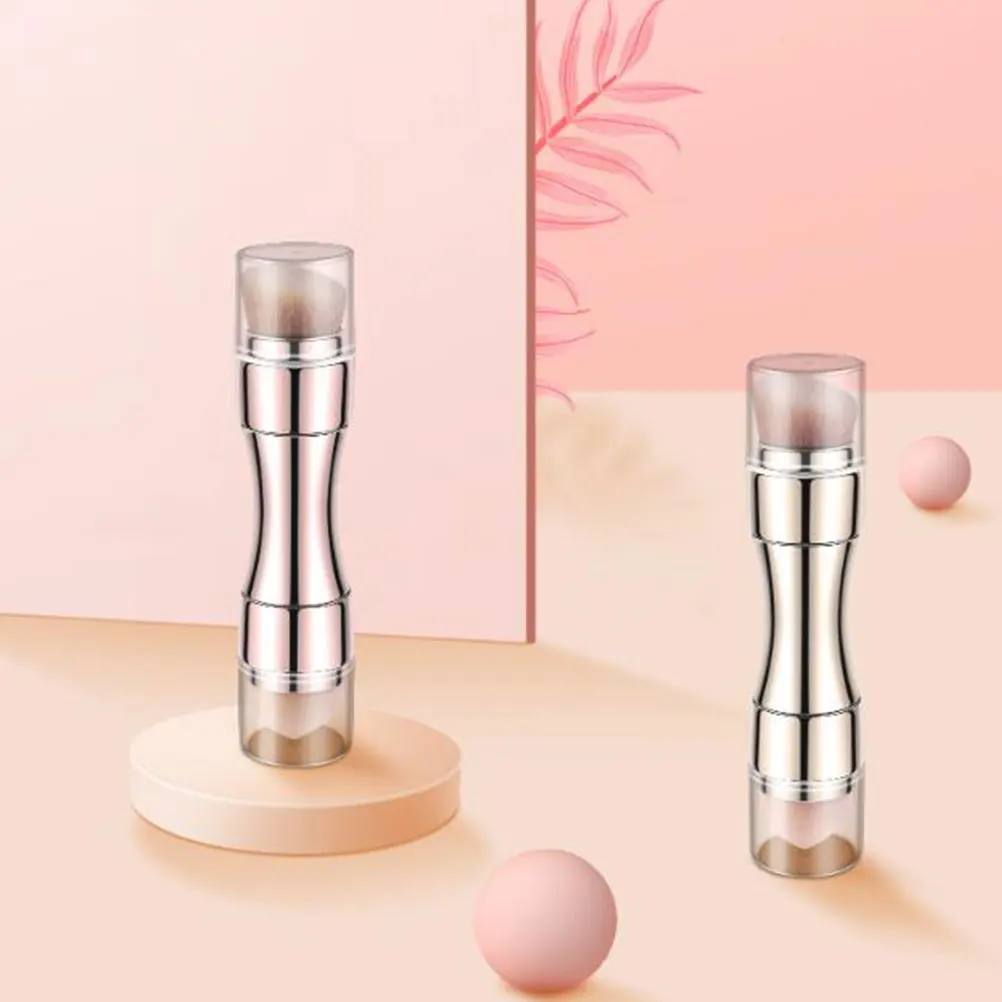 

2pcs 4-In-1 Professional Makeup Set Smooth Handle Durable Brush Kit For Foundation Eyeshadow Concealer Portable Eyebrow