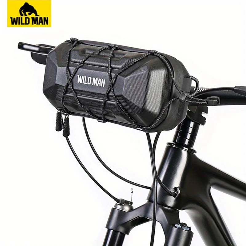 2L Large Space Bicycle Handlebar Bag Rain-Proof Hard Shell Road Bike Bag Quick-Release Bracket Design Cycling Bag