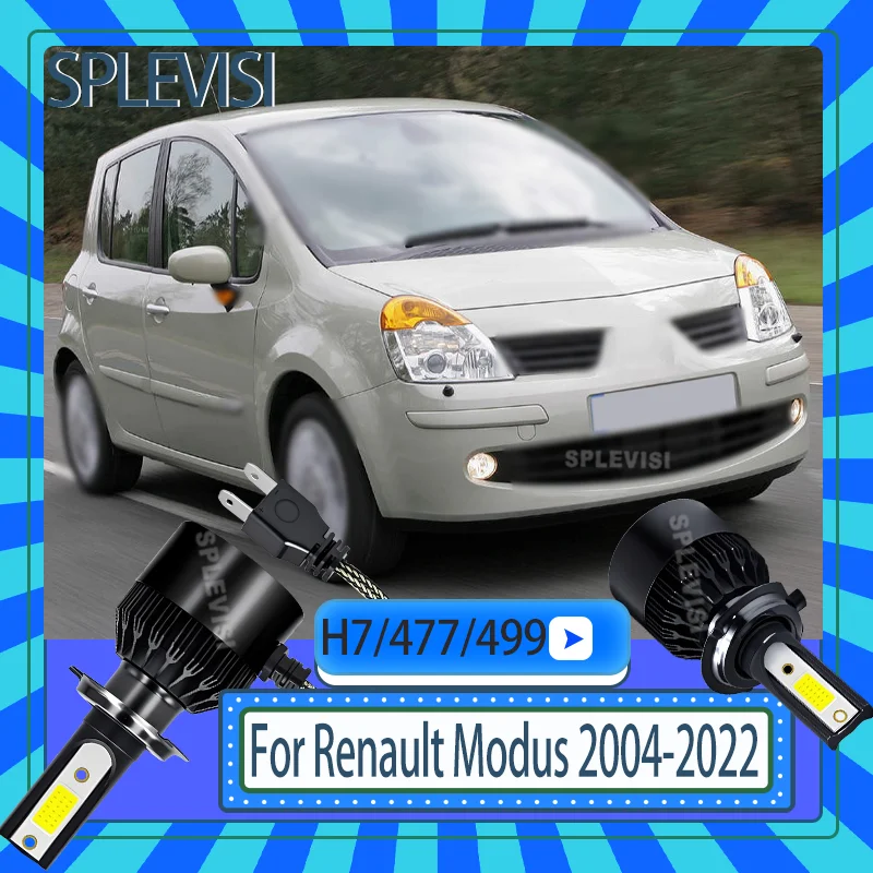 

2x 12v 60W 6000k LED Car Headlamp Low Beam Bulbs For Renault Modus 2004 2005 2006 2007 2008 2009 2010 2011 2012 2013 2014-2022