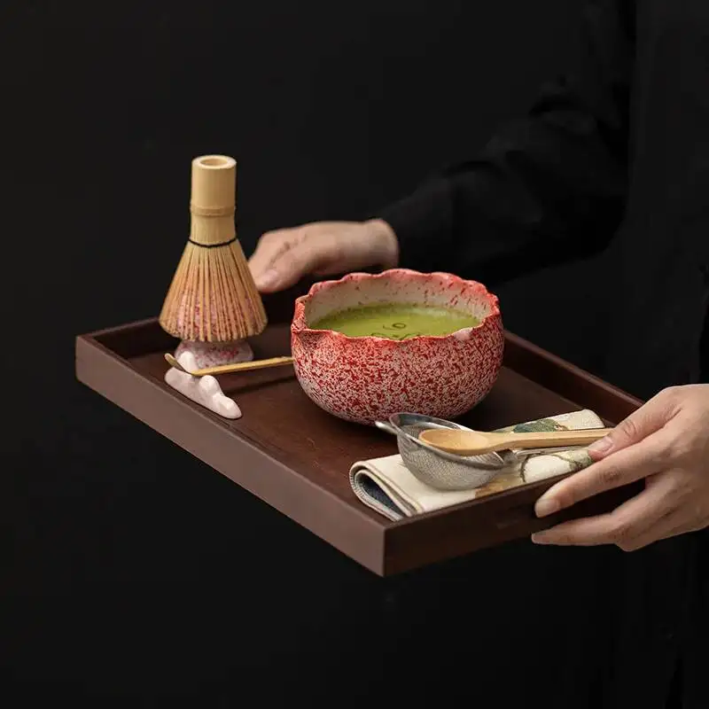 1/2/4/8PCS (Round Moon/Flower Rim) Ceramic Matcha Set, Matcha Bowl, Tea Whisk, Handmade Tea Utensils, Luxury Tea Ceremony Gift