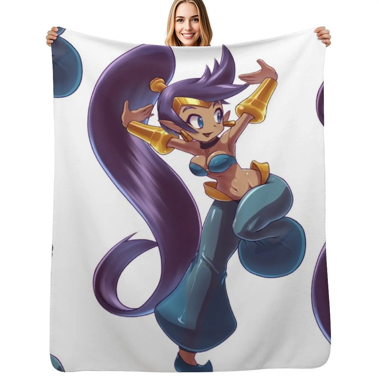 

Shantae dancer - blue Throw Blanket No Pilling Soft Warm Blanket for Bed