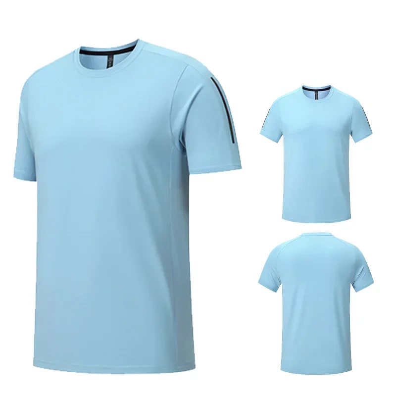 

Men Sweatshirt Summer Slim Short Sleeve Top Outdoor Running Workout Breathable T Shirt Gym Jogging Clothes Compression Tee