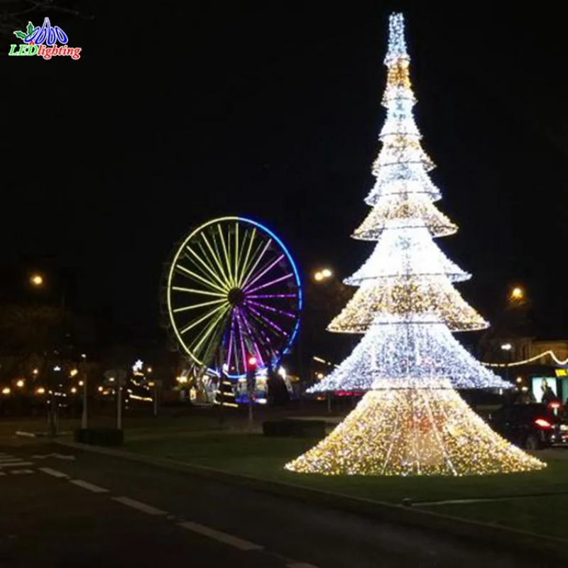 

Custom. 110v Voltage Outdoor Commercial Holiday Led Motif Tree Lights For Street Plaza Decorations