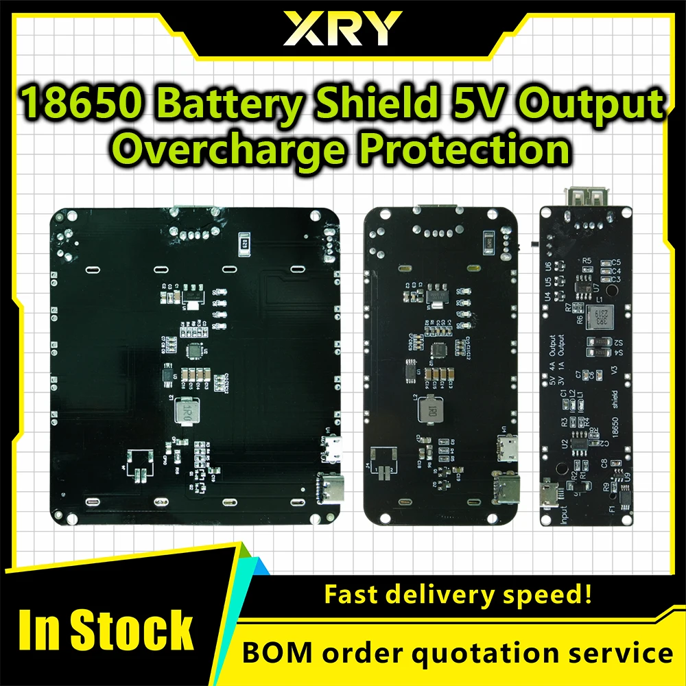 18650 Lithium Battery Shield V8 Mobile Power Expansion Board Module 5V/3A 3V/1A Micro USB For Arduino ESP32 ESP8266