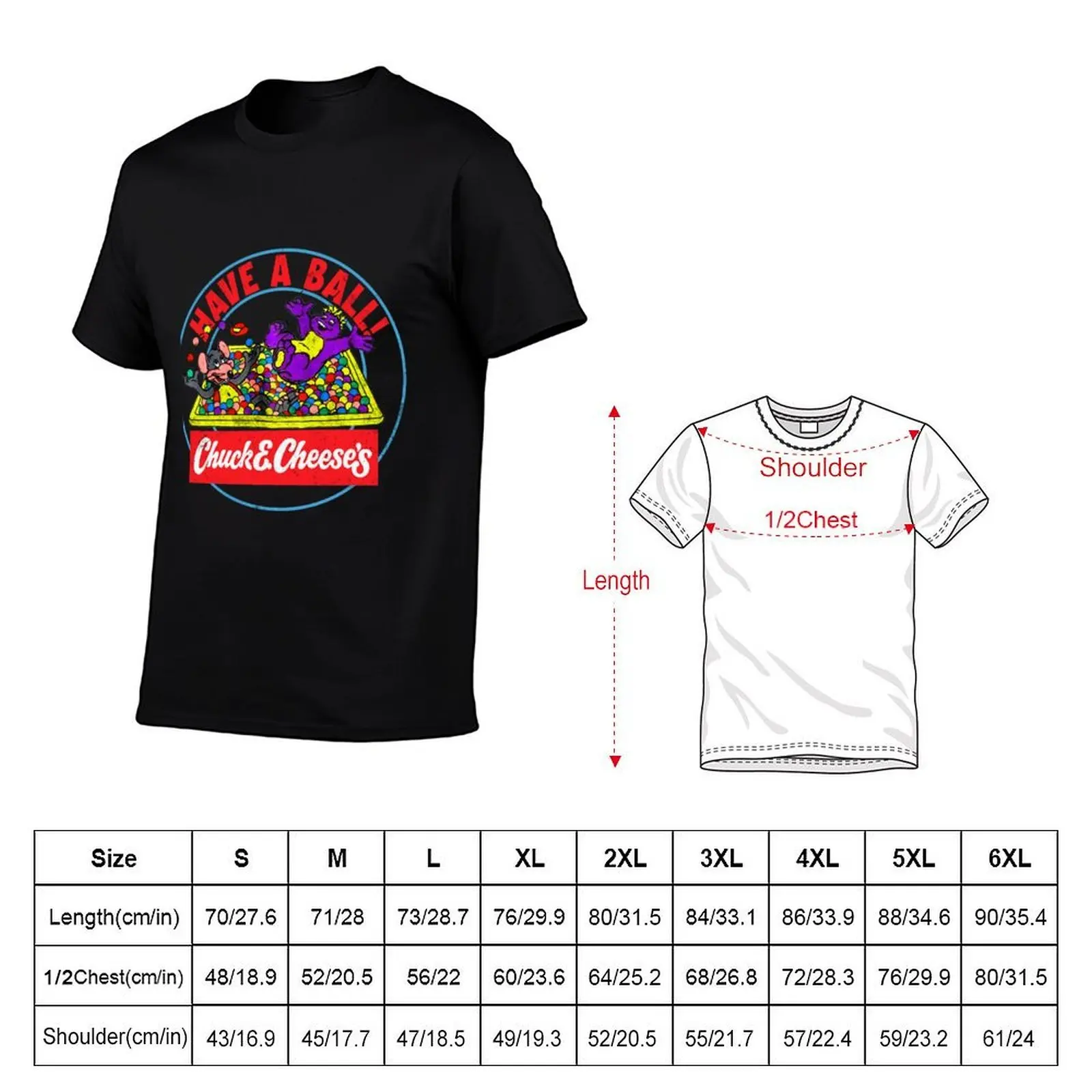 Copy oHave a Ball (vintage 80s Chuck E Cheese) T-Shirt boys whites Man t-shirt Men's t shirts