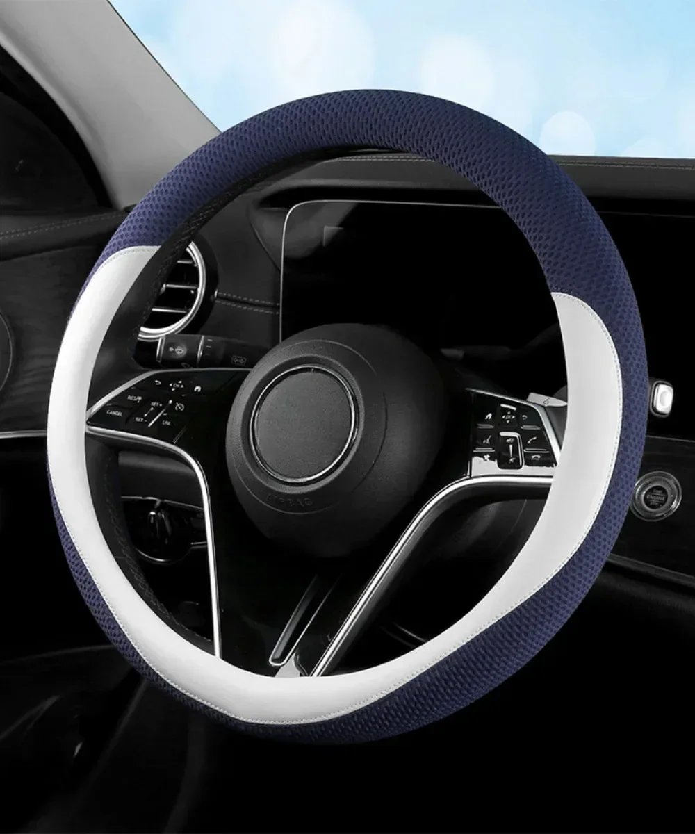 

Ice Silk Sport Steering Wheel Cover for Anti-Slip Sweat Absorption Car Decorations Accessories Universal Car Steering Wheel Case