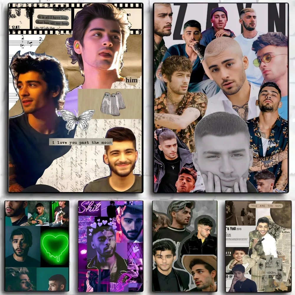 1pc Zayn Malik Singer Pop R&B Music Decoration Poster HD Posters Home Room Bar Cafe Decor Art Wall Painting Picture