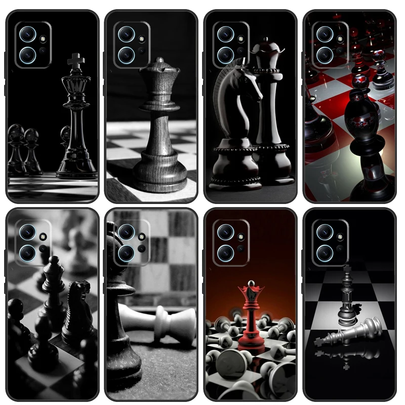 Chess Pieces Case For Xiaomi Redmi Note 11 10 9 8 12 Pro 10S 11S 12S Cover For Redmi 12 9C 10C 12C 13C