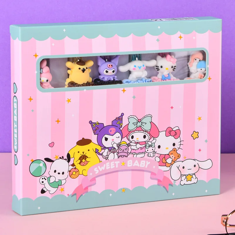 Sanrio Push Action St Nib 0.5 Set di penne a inchiostro Gel Cute Anime Cartoon Hello Kitty Cinnamoroll Kuromi Melody regali di cancelleria per studenti