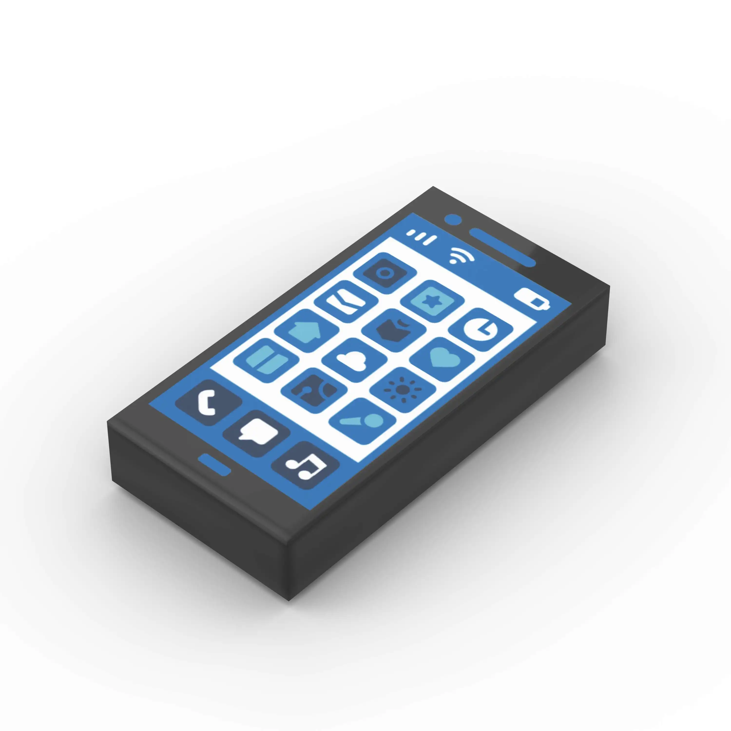 

10 шт. строительные блоки MOC, совместимые с печатными частями 3069, мобильный телефон с печатной панелью 1x2, опора для минифигурки