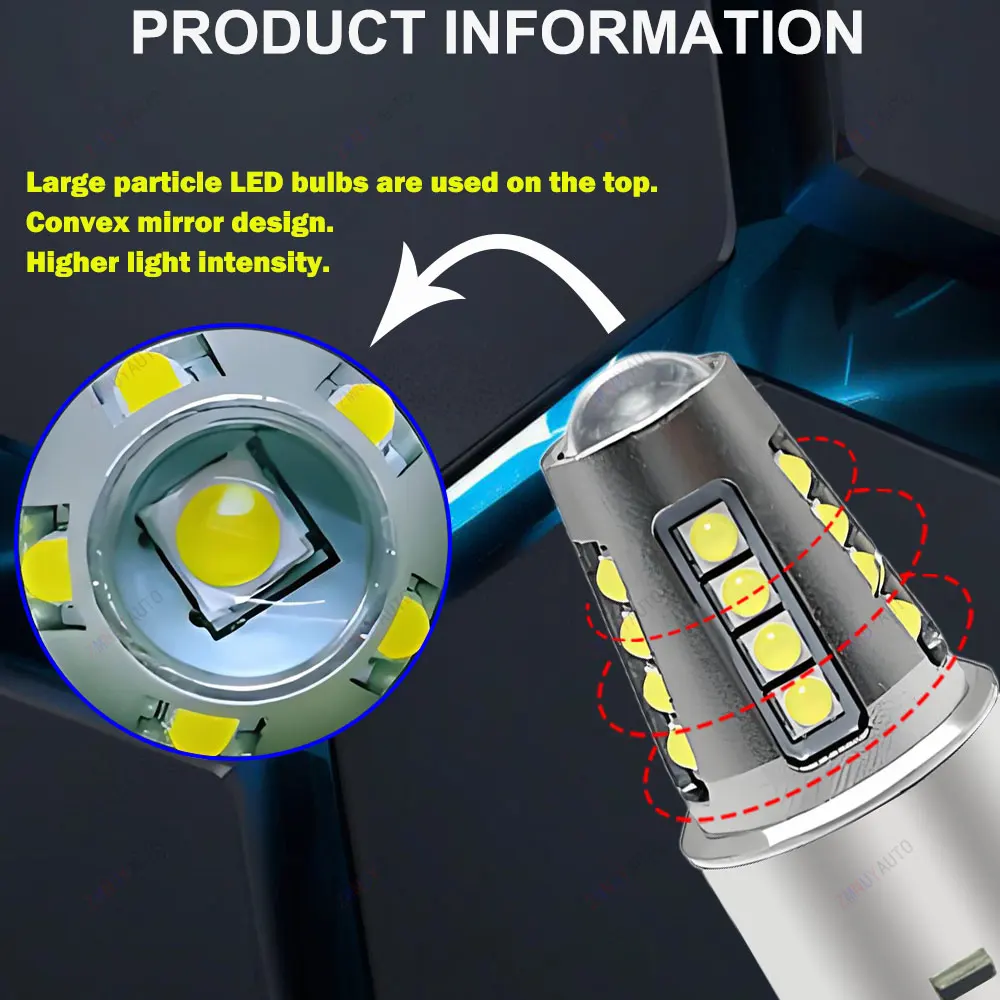 1 قطعة دراجة نارية LED H6M P15D LED المصباح موتو ATV الضباب القيادة ضوء BA20D السوبر مشرق 12 فولت 24 فولت 36 فولت واسعة الجهد قاعدة مصباح