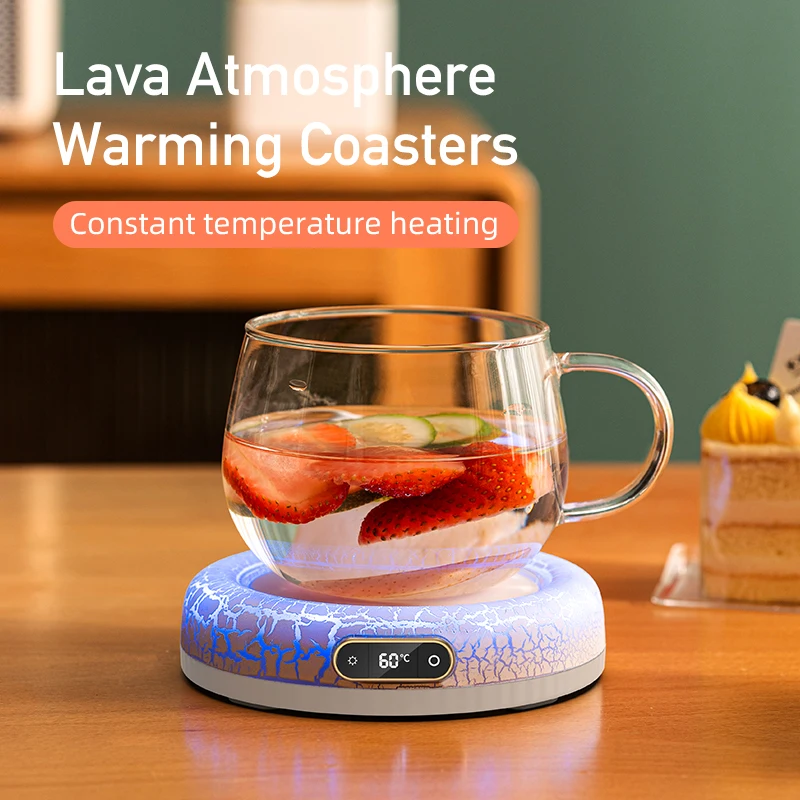 Vissko usb mais quente caneca de café aquecimento coaster 4 configurações temperatura termostática placa quente leite chá água almofada aquecimento copo aquecedor