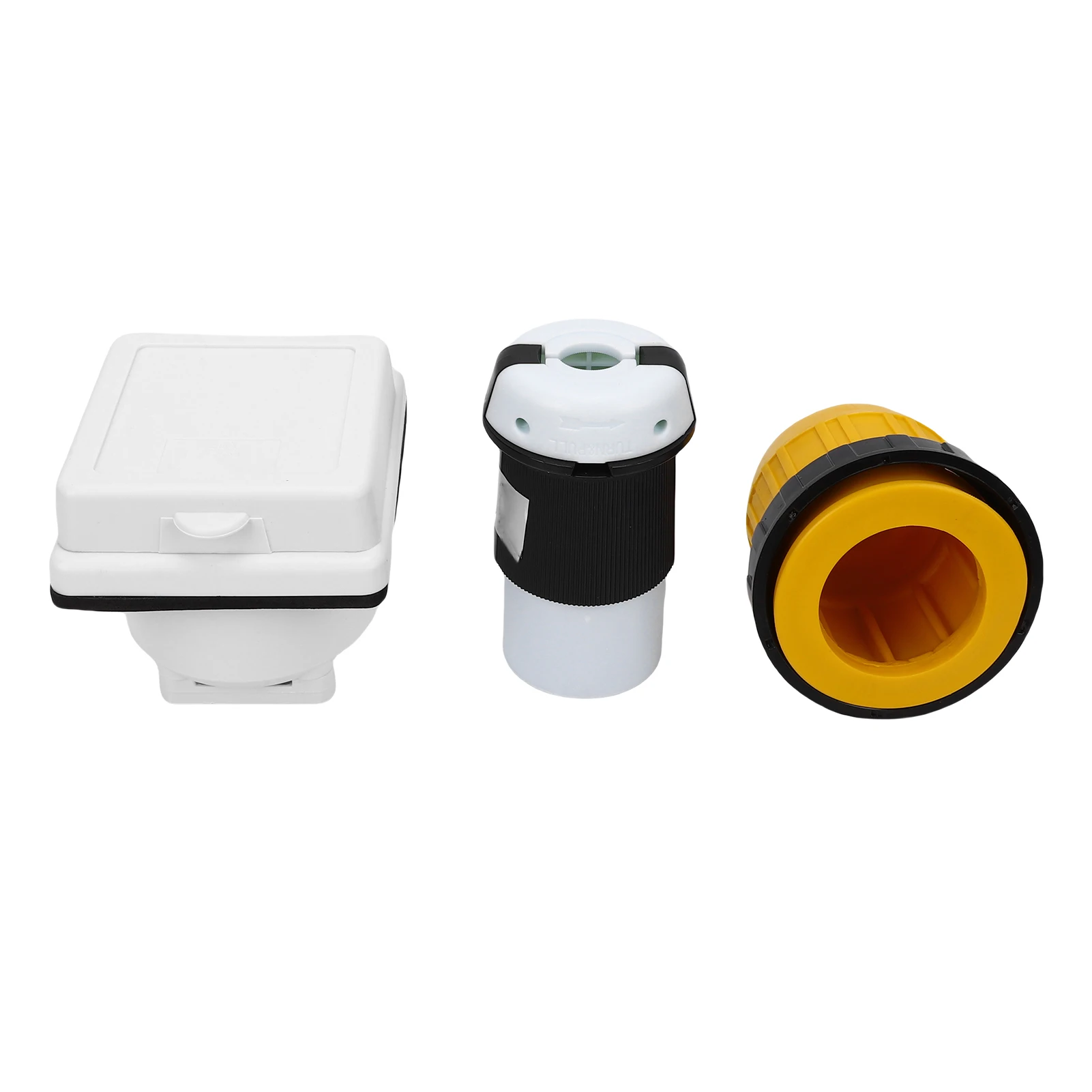 

30AMP RV Power Inlet Outlet Shore NEMA L5-30R and NEMA L5-30P Locking Plug and Connector with Protective Cover for Trailer Ship