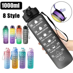 1 Liter Water Bottle Motivational Sport Water Bottle Leakproof Drinking Bottles Outdoor Travel Gym Fitness Jugs For Kitchen