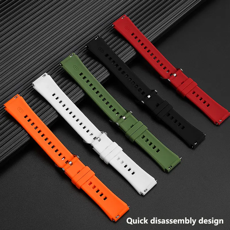 สายรัดข้อมือซิลิโคนนิ่มสำหรับผู้หญิง Huawei WatchGT4สายรัดข้อมือซิลิโคนกันน้ำขนาด41มม. 18มม.