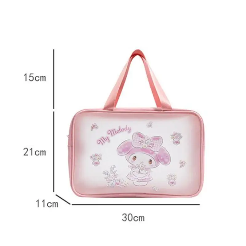 Borsa per il trucco Sanrio Kuromi Hello Kitty borsa per cosmetici MyMelody Cinnamoroll borsa da viaggio per donna ad alta capacità borsa portatile