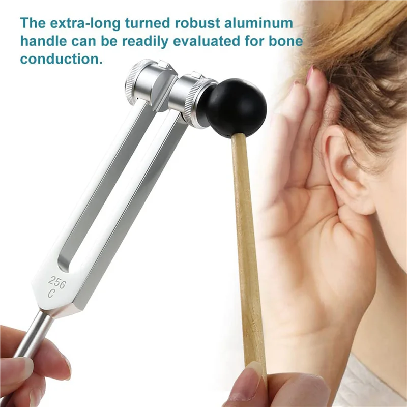 ABLB-6Pack Tuning Fork Set(128Hz, 256Hz, 512Hz) Tuning Fork Kit For Healing, Chakra, Sound Therapy, Sonic Slider Fork(Silver)