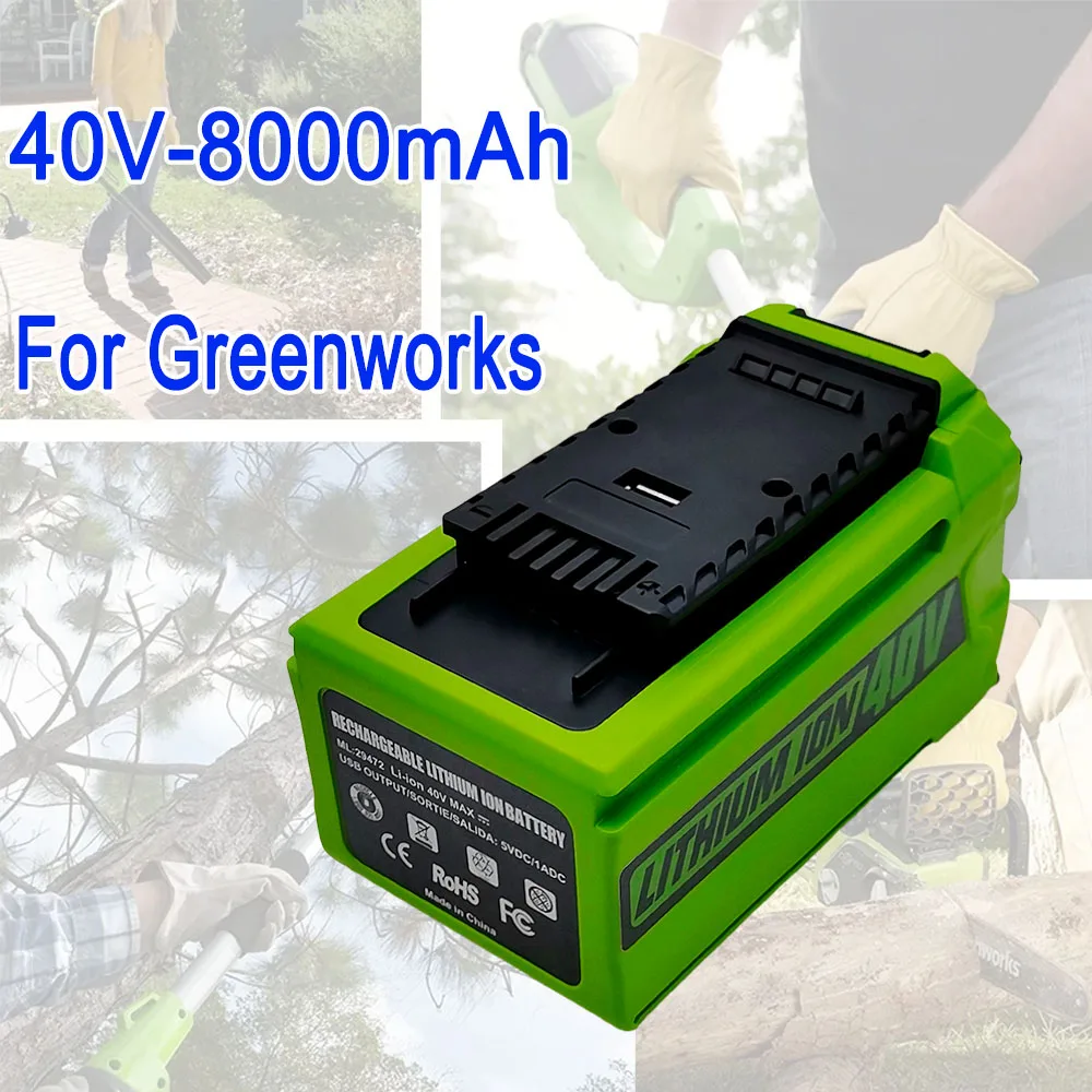

k For Greenworks 40V Batteries 6Ah GreenWorks G-MAX Li-ion Battery Manufacturer Replacement Battery for Lawn Mower Power Tools