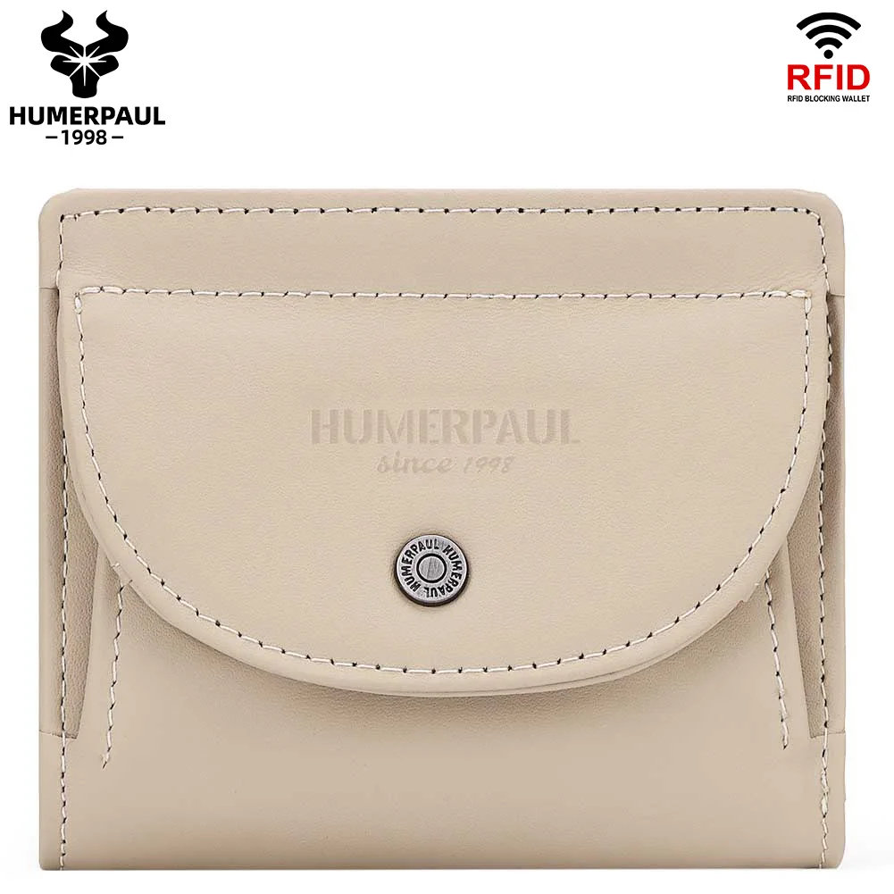 

Leather ladies multi-function card holder first layer cowhide wallet