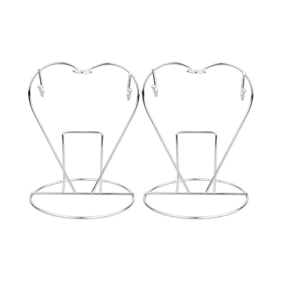 

2 Pcs Stainless Steel Cup Holder Hanger Silver Shelf Coffee Mug Stand Rack Plates Storage Kitchen Counter Display Travel