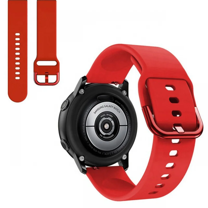 

Sport Silicone Color Buckle Smart watch strap For Samsung Galaxy watch active 2 16/18/20/22MM