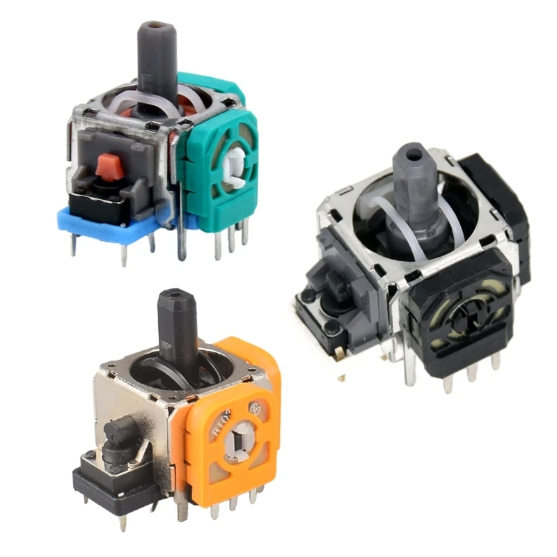 10 قطع استبدال قطع غيار الألعاب اللاسلكية المستشعرات الإبهام تثبيت بسيط