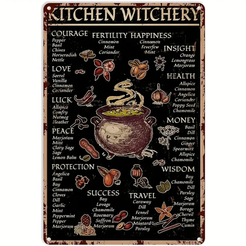 Kitchen Witch Baking - Kitchen Witchcraft Witch Decor Halloween Vintage