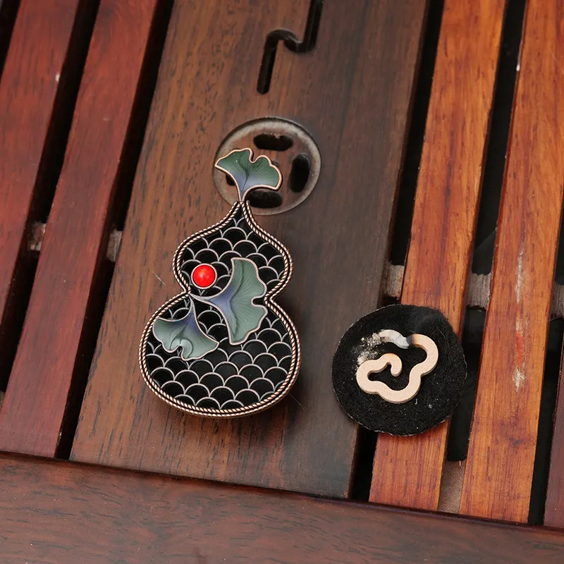 Incense Burner Metal Small Incense Burner Pipa Gourd Creative Incense Insertion Home Indoor Xiangyun Incense Burner