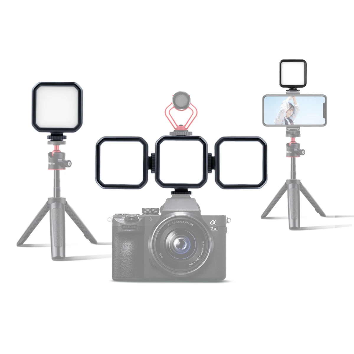 MJ58 Pocket Beauty Fill Light Handheld Camera Photography LED Light with Remote Control for Streamers & Content Creators