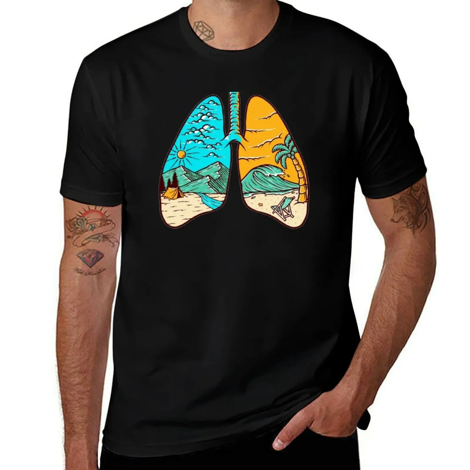 

Groovy Beach and Ocean Lungs T-Shirt cheap stuff summer clothes anime shirt clothes for men