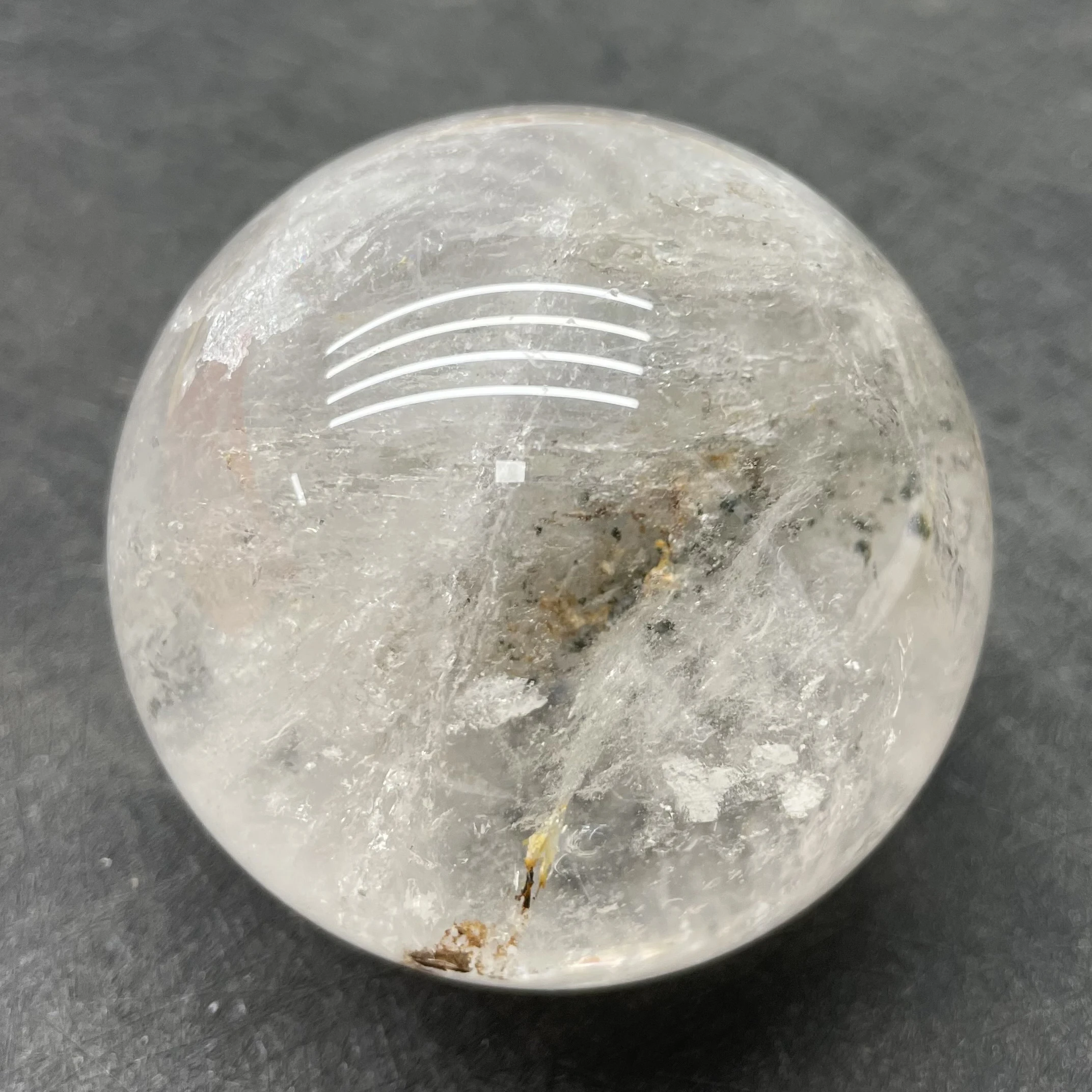 

378g Natural Crystal Ball Green Phantom Decoration Polished Quartz Sphere Reiki Healing B09