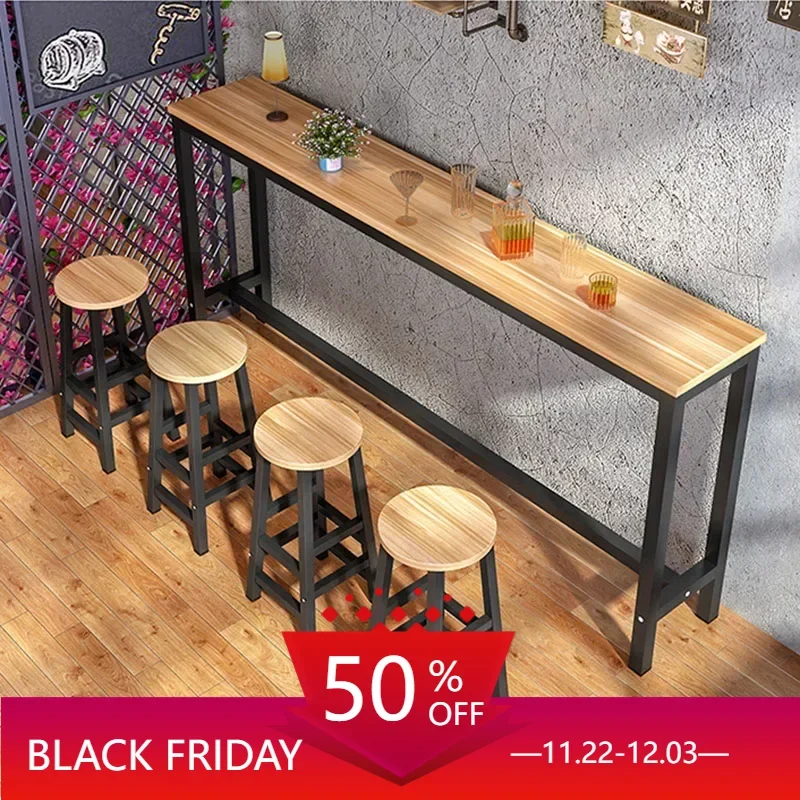 Cocktail High Counter Bar Table Reception Desk Night Club Outdoor Bar Table Wine Industrial Long Mesa Alta Furniture WK50BT