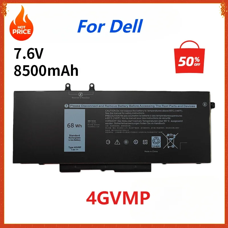 

New 4GVMP R8D7N Laptop Battery For Dell Latitude 5500 5400 Precision 3540 Inspiron 7590 7591 7791 2-in-1 P84F P42E 7.6V 68Wh