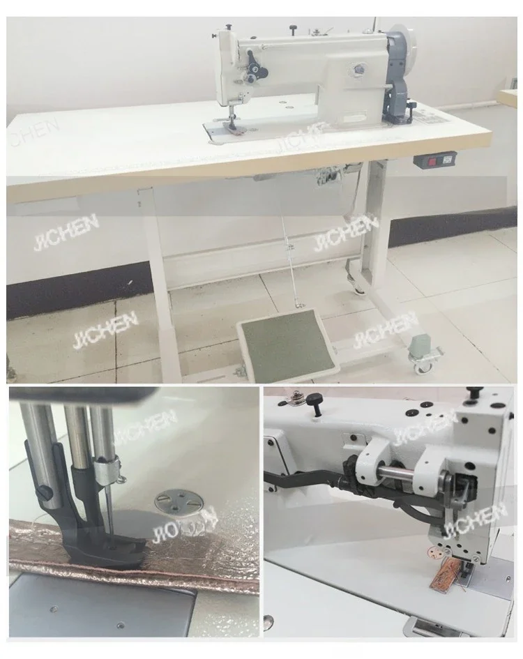 

Golden Choice GC0628 Compound Feed Flatbed Single Heavy Duty Lockstitch Sewing Machine