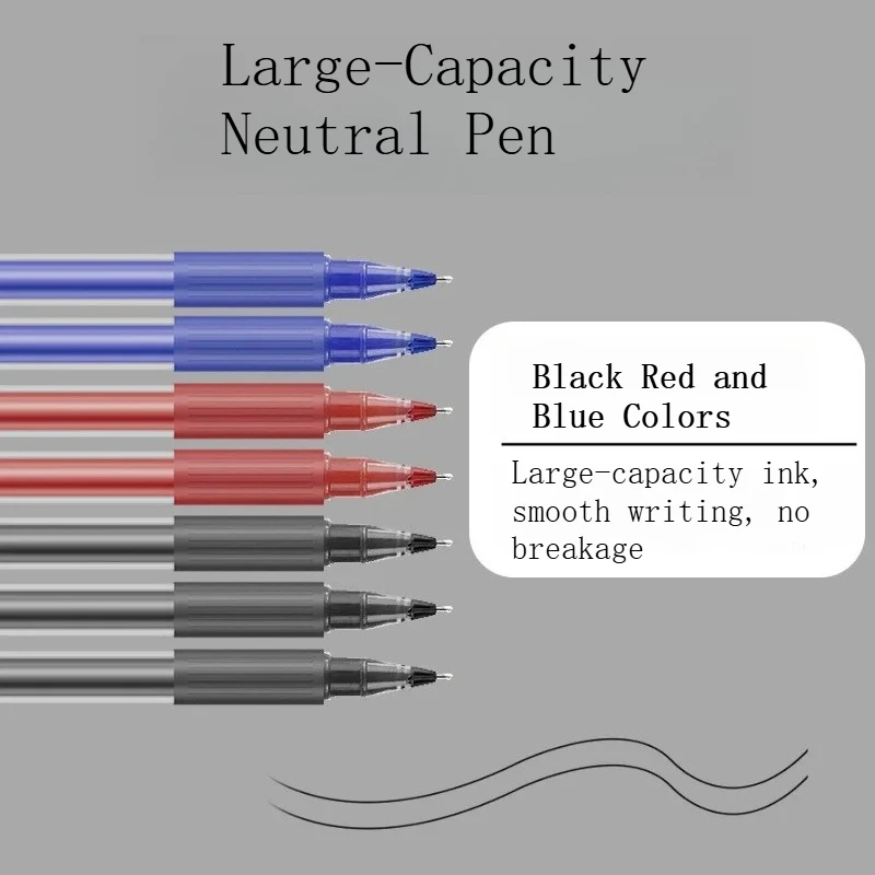 

5/10/15/20 шт. гелевые ручки для гладкого письма, большая емкость, черные/красные 0,5 мм, гелевая ручка с чернилами для экзамена, офисные школьные канцелярские принадлежности