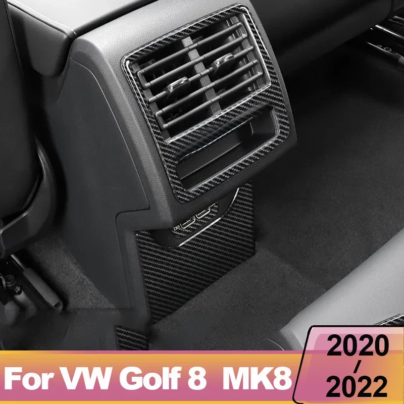 Car Rear Air Conditioning Vent Outlet Cover USB Charging Port Sticker For Volkswagen VW Golf 8 MK8 2020-2022 2023 Accessories - view 2