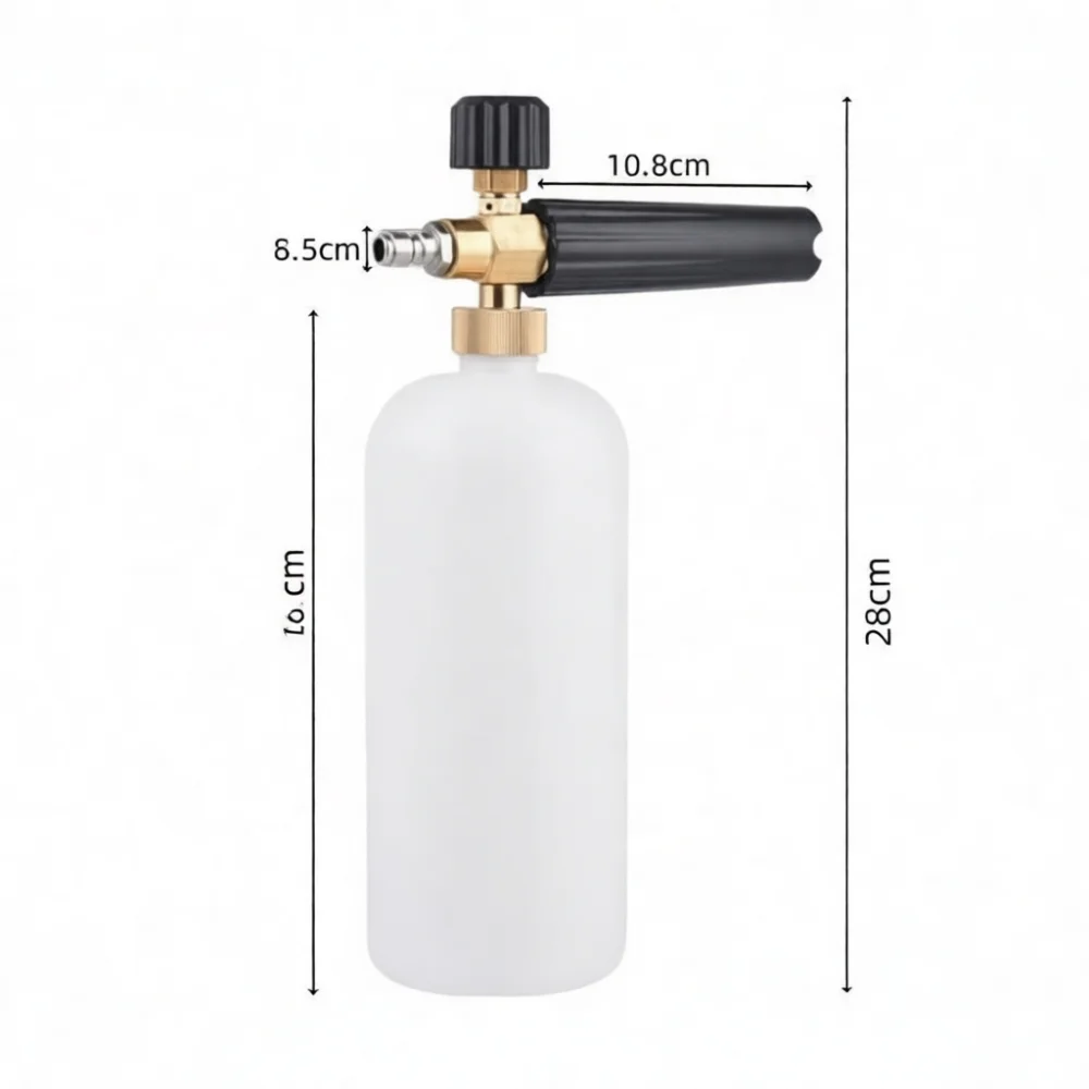 High Pressure Snow Foam Lance Car Cleaning Washer Spray Gun Adjustable Nozzle Foam Generator For Professional Vehicle Detailing